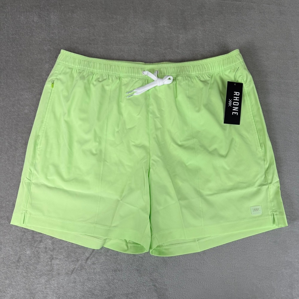 Rhone R&R Swim Trunks Shorts Mens XL Spearmint Lined Stretch Zip Pockets $88 NWT